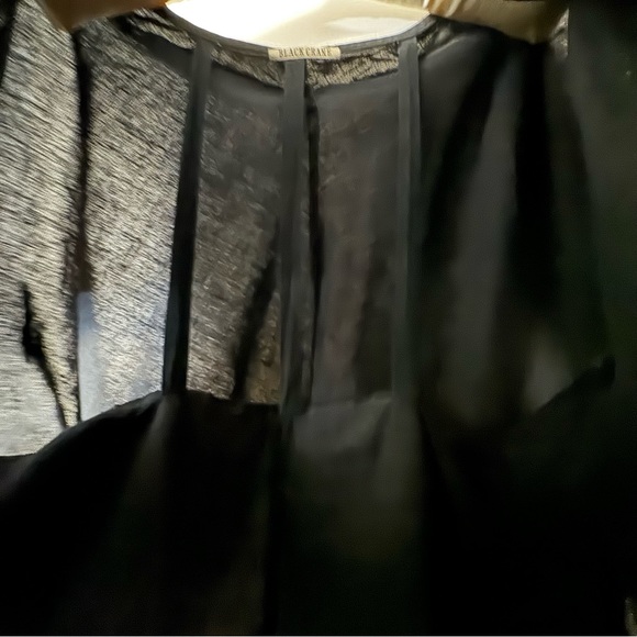 EUC 🌟 Geometric Dress Black Crane 100% linen pockets medium black M GORGEOUS - Picture 9 of 16